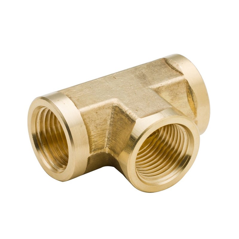 Legines Brass Pipe Fitting, Forged Tee, 3/8" NPT Female x 3/8" NPT Female x 3/8" NPT Female (2 pcs) - Image 2